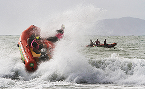 Inflatible Rescue Boat Action  : Photos : Richard Moore : Photographer